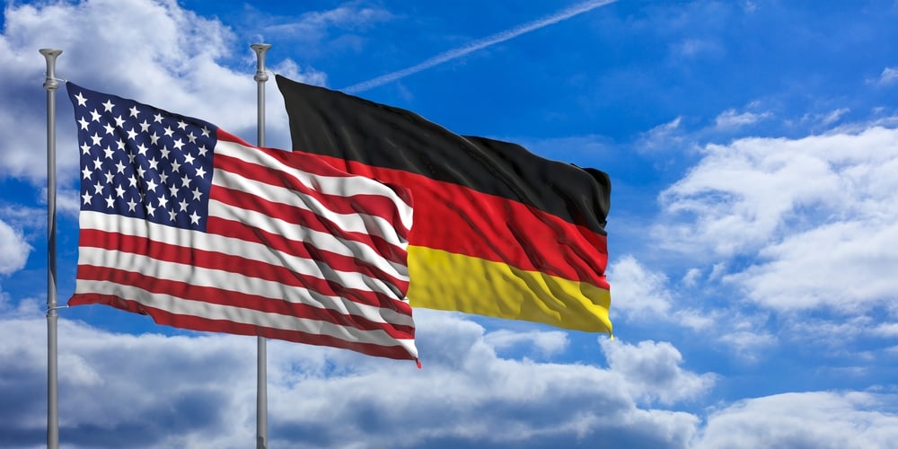 Germany and United States flags