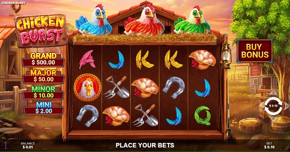 Chicken Burst online slot reels Wizard Games - best new online slots of the week